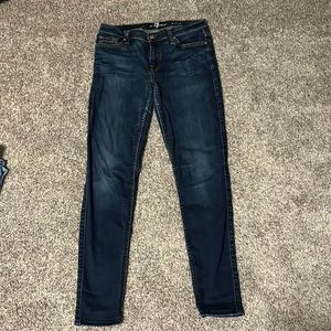 7 for all mankind dark skinny jeans